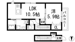 カシェット西宮北口の物件間取画像